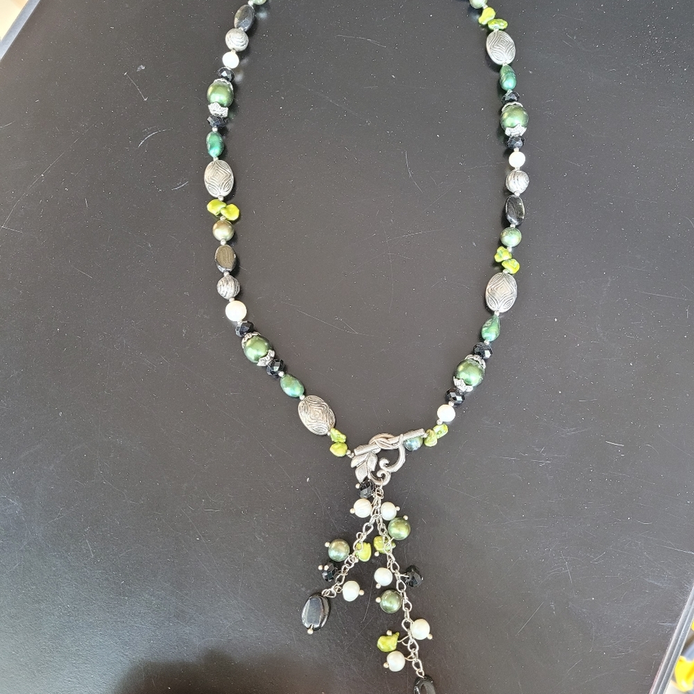 Green beaded necklace